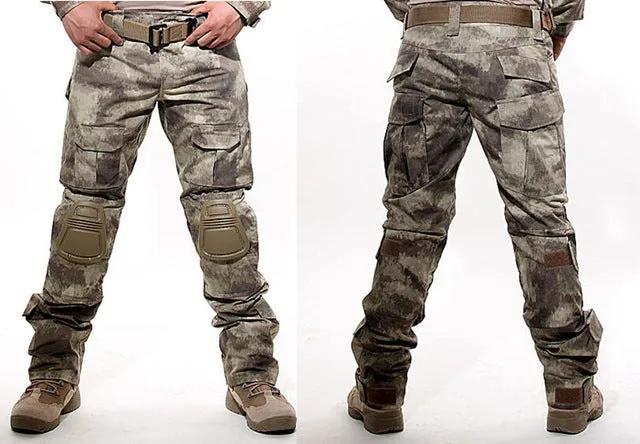 Camouflage Military Tactical Pants Army Military Uniform Trousers Airsoft Paintball Combat Cargo Pants With Knee Pads