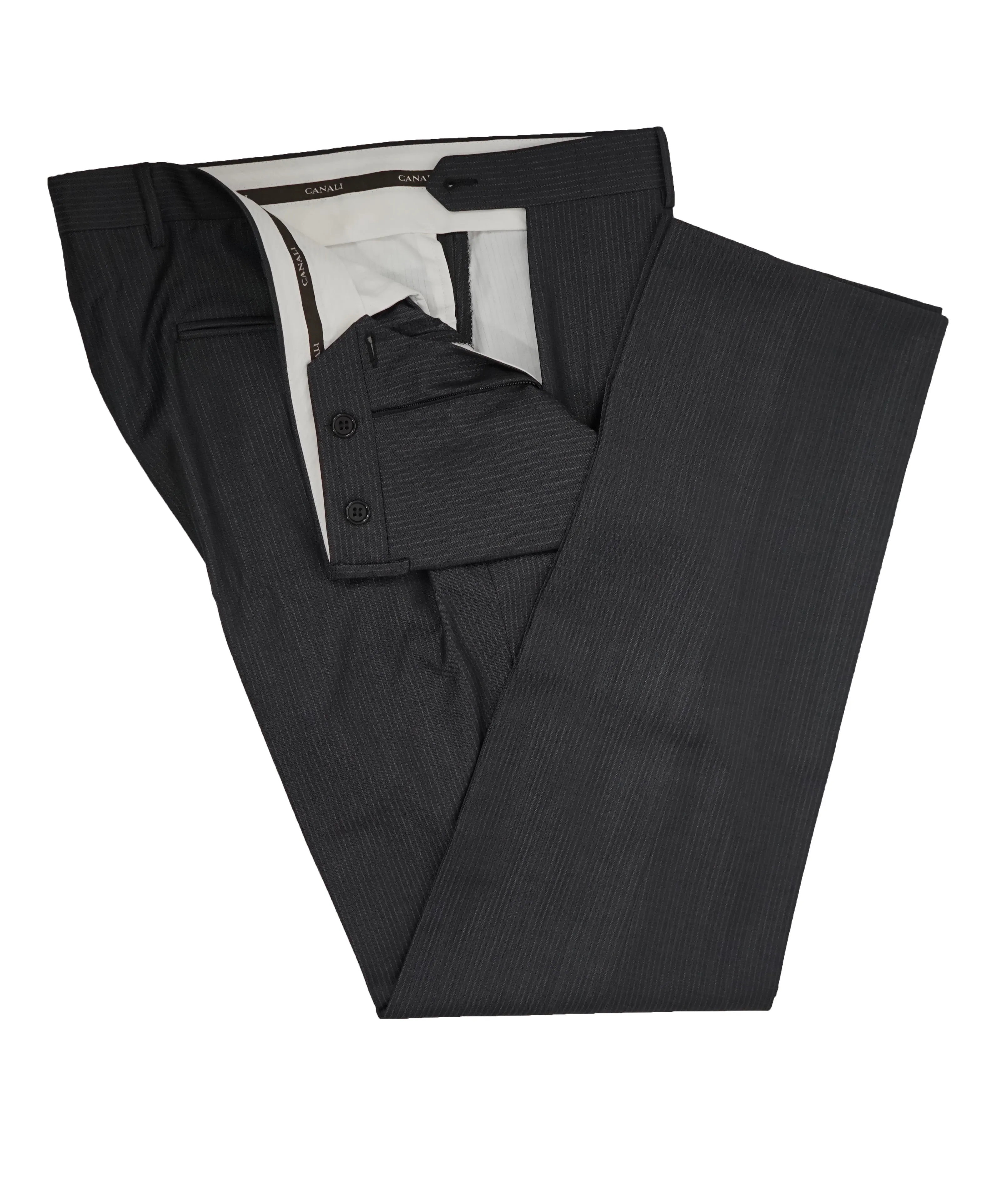 CANALI - Metallic Stripe Peak Lapel Suit- 40R