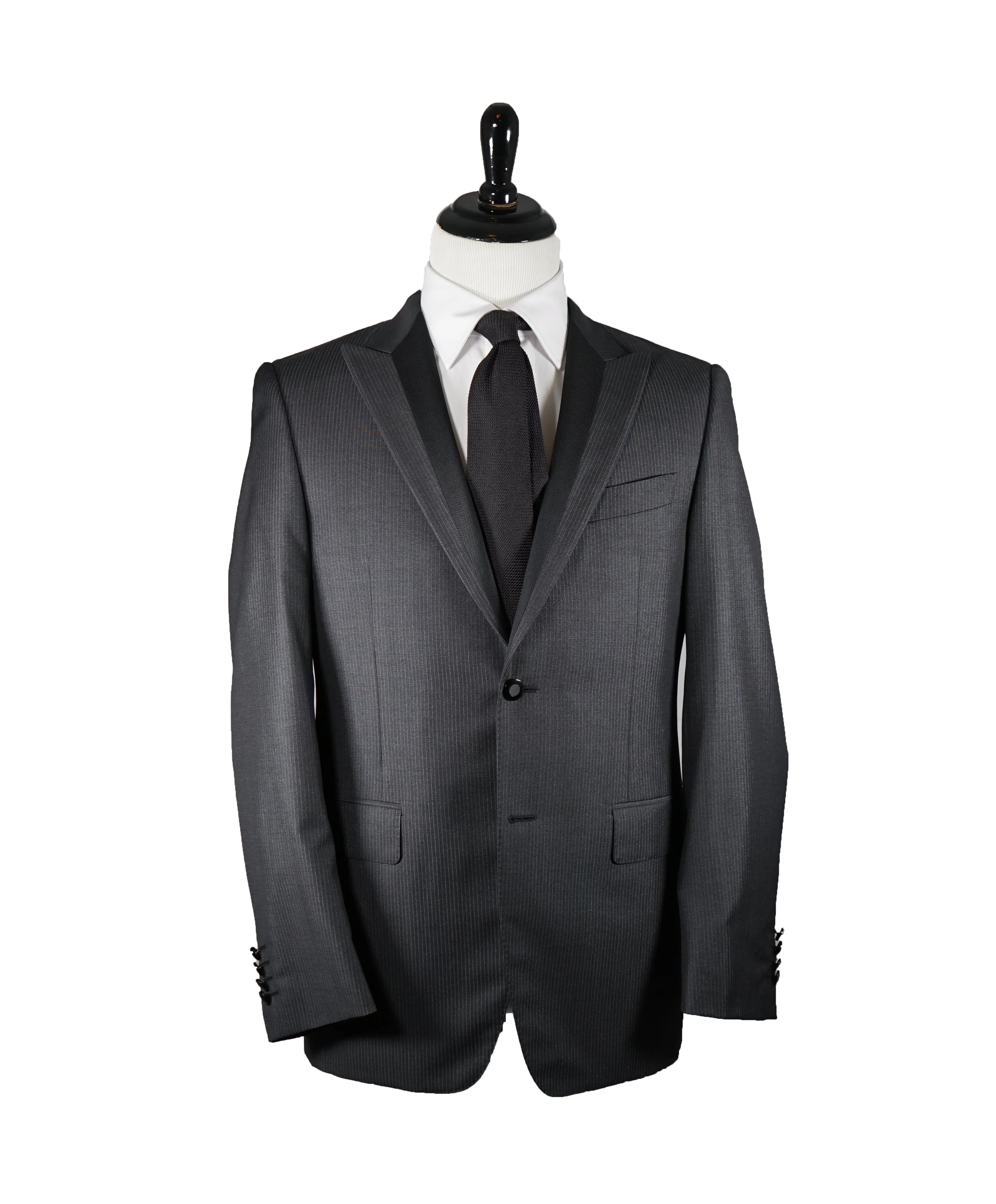 CANALI - Metallic Stripe Peak Lapel Suit- 40R