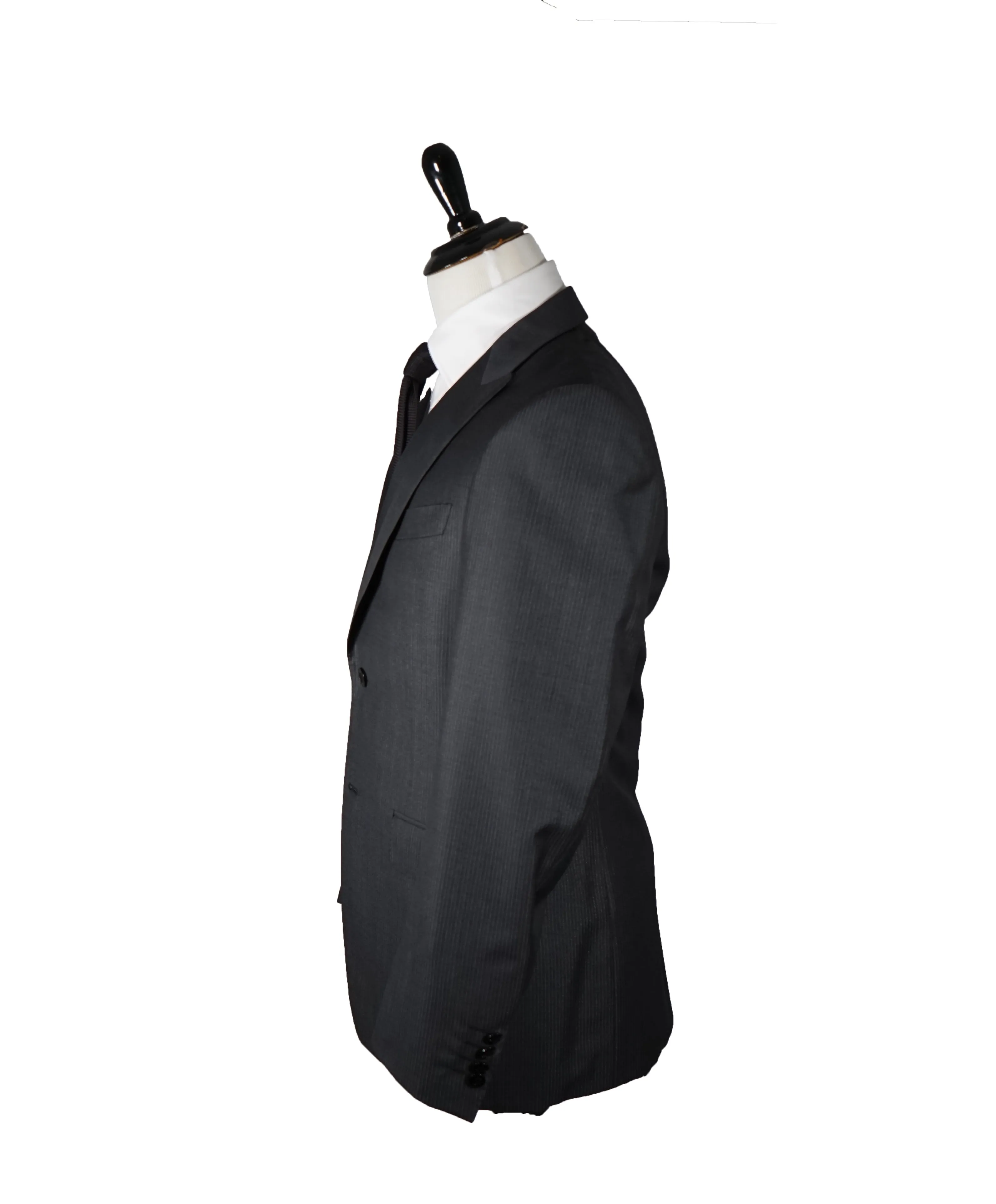 CANALI - Metallic Stripe Peak Lapel Suit- 40R