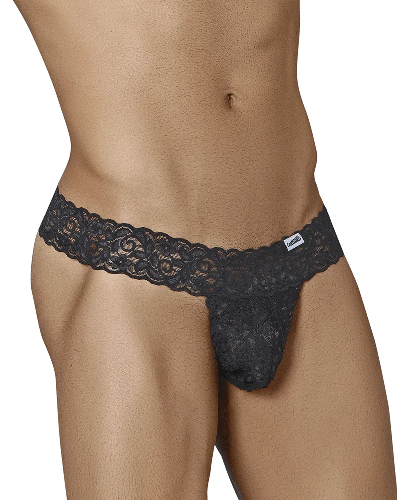 Candyman 99315 Peek A Boo Thongs Black