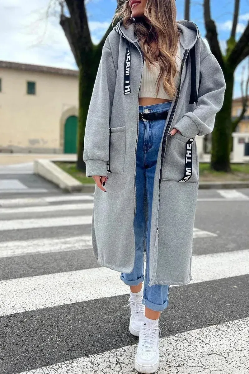 Carly - Longline Hoodie Coat