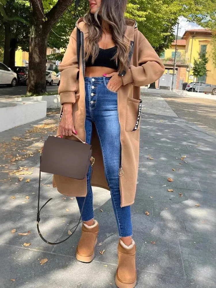 Carly - Longline Hoodie Coat