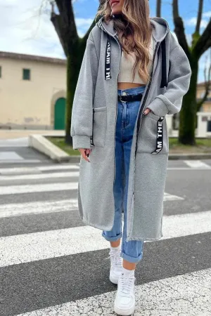 Carly - Longline Hoodie Coat
