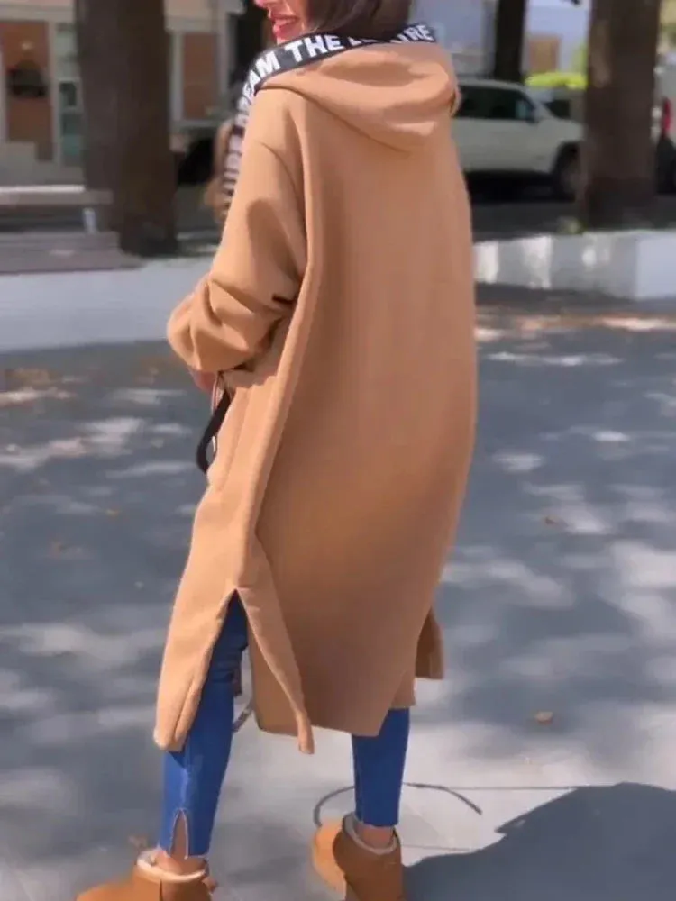 Carly - Longline Hoodie Coat