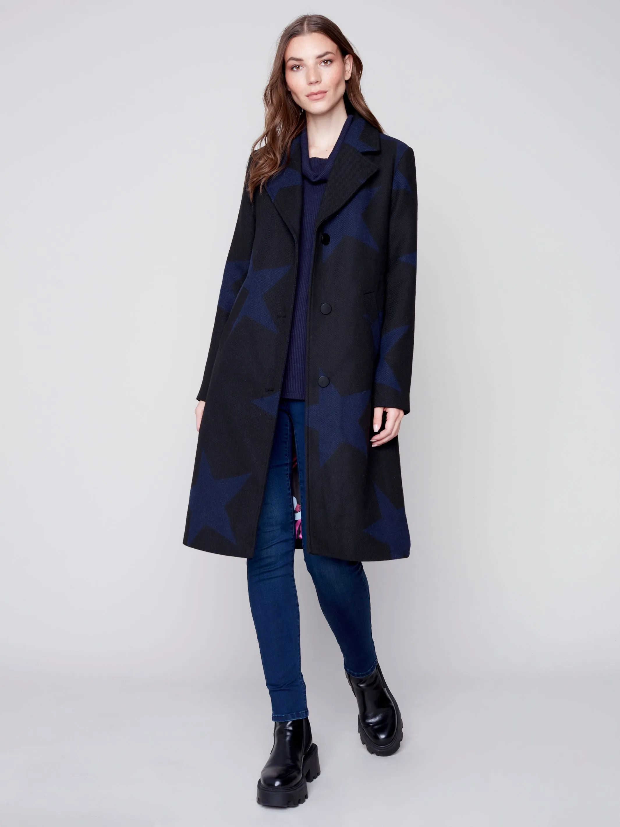 Charlie B. Coat with Tonal Stars