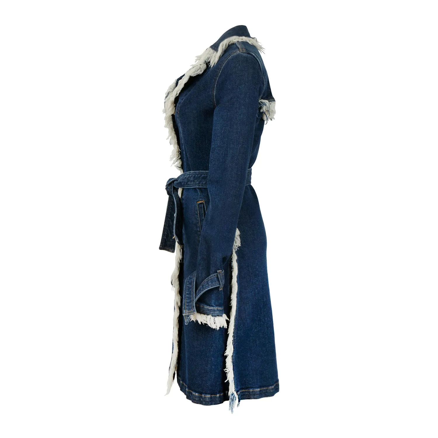 CHICAGO DENIM COAT KNEE LENGTH