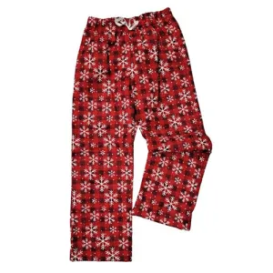 CHILD SLEEP PANTS SNOWFLAKE RED PLAID