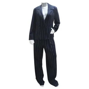 Christian Dior 1990s Navy Pinstripe Suit