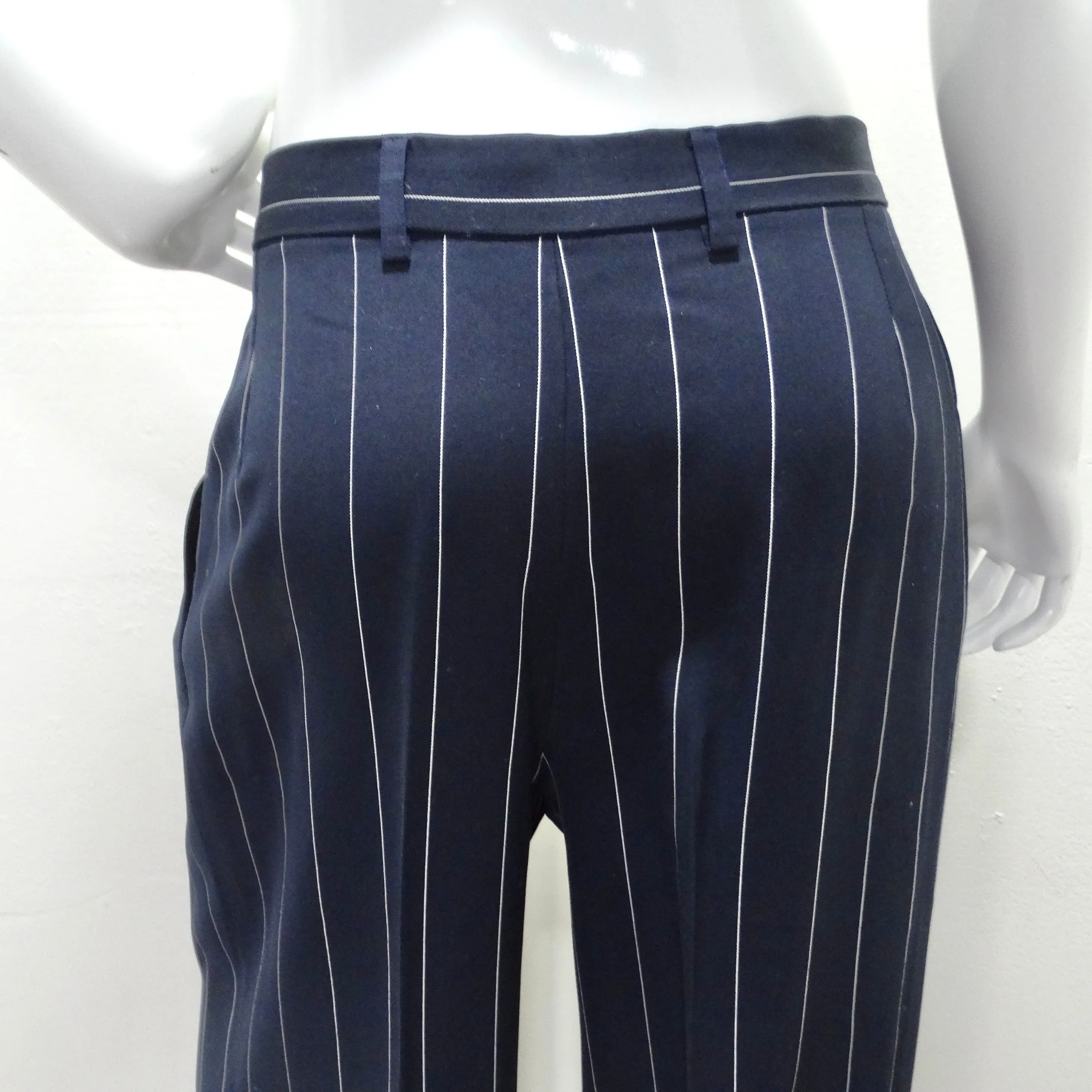 Christian Dior 1990s Navy Pinstripe Suit
