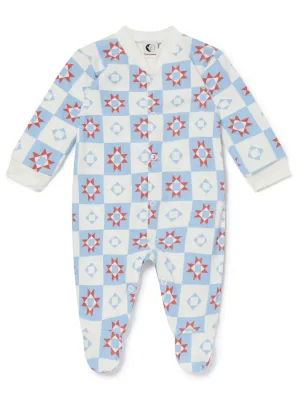 Christmas Baby Sleepsuit || Patchwork Star