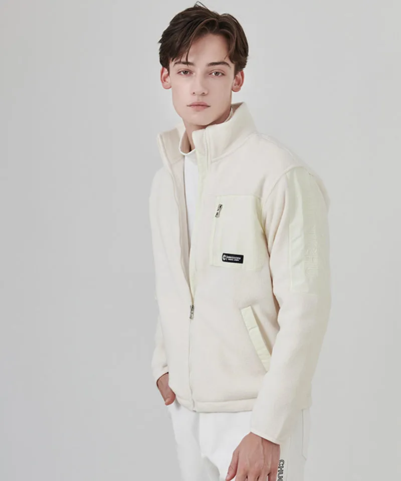 CHUCUCHU Winter Zip-up Fleece Outerwear [UNISEX] - White