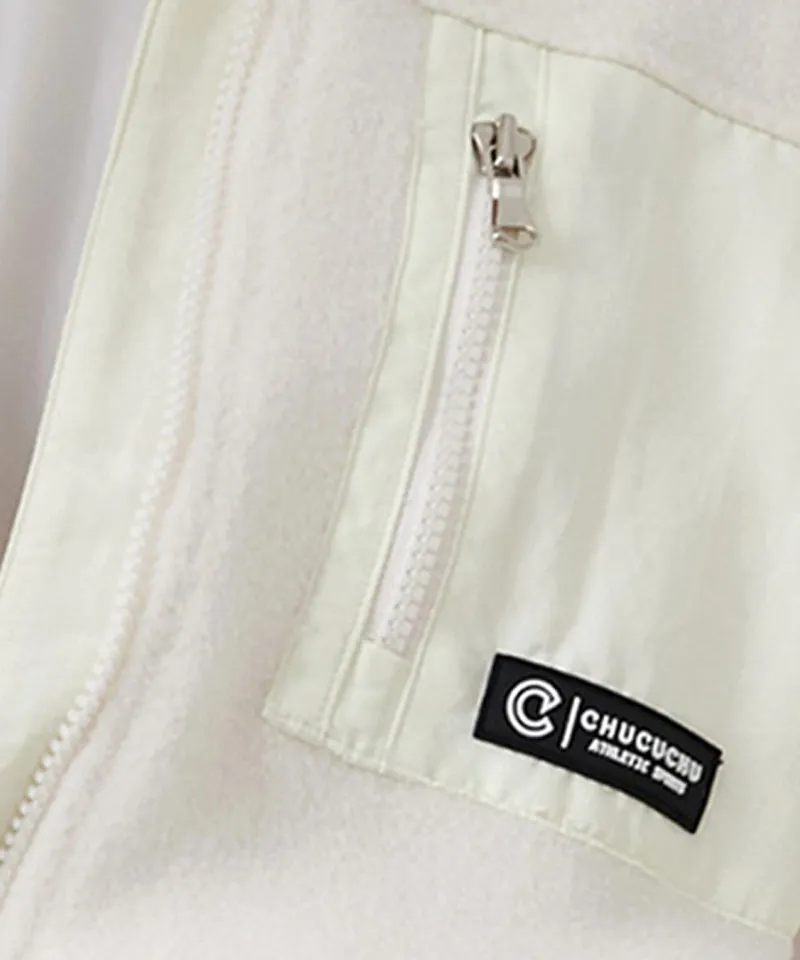 CHUCUCHU Winter Zip-up Fleece Outerwear [UNISEX] - White