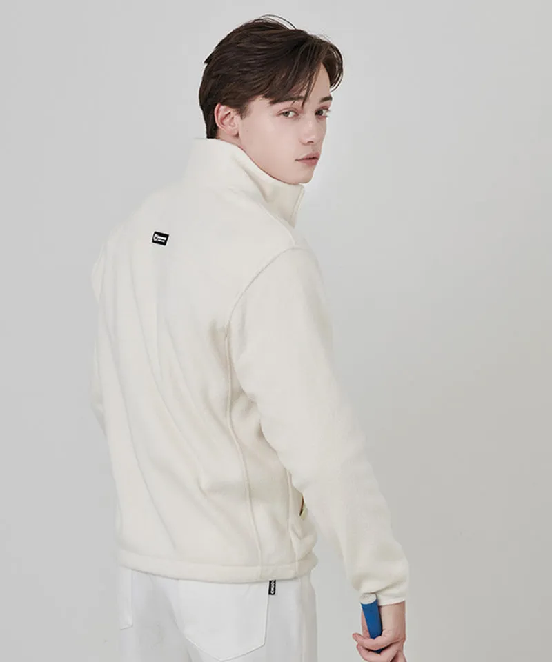 CHUCUCHU Winter Zip-up Fleece Outerwear [UNISEX] - White