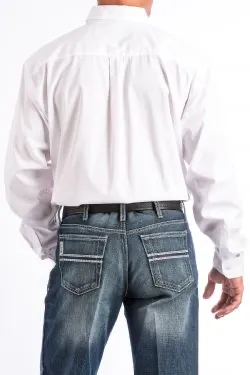 Cinch Long Sleeve Shirt Clssic MTW10320020WHT