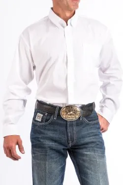 Cinch Long Sleeve Shirt Clssic MTW10320020WHT