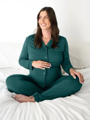 Clea Bamboo Long Sleeve Pajama Set | Evergreen