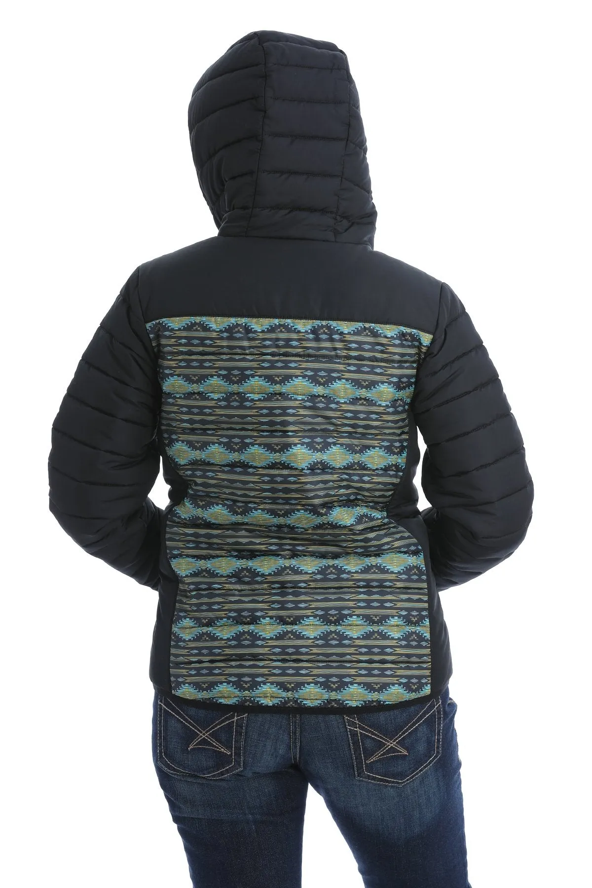 CLMAJ9852001-L-Black Jacket Cinch Quilted Down