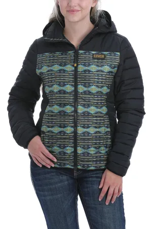 CLMAJ9852001-L-Black Jacket Cinch Quilted Down