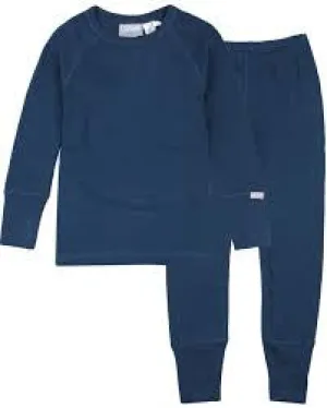 Coccoli Boys 2 Piece Ribbed Cotton Pajamas in Navy : Sizes 2T to 14