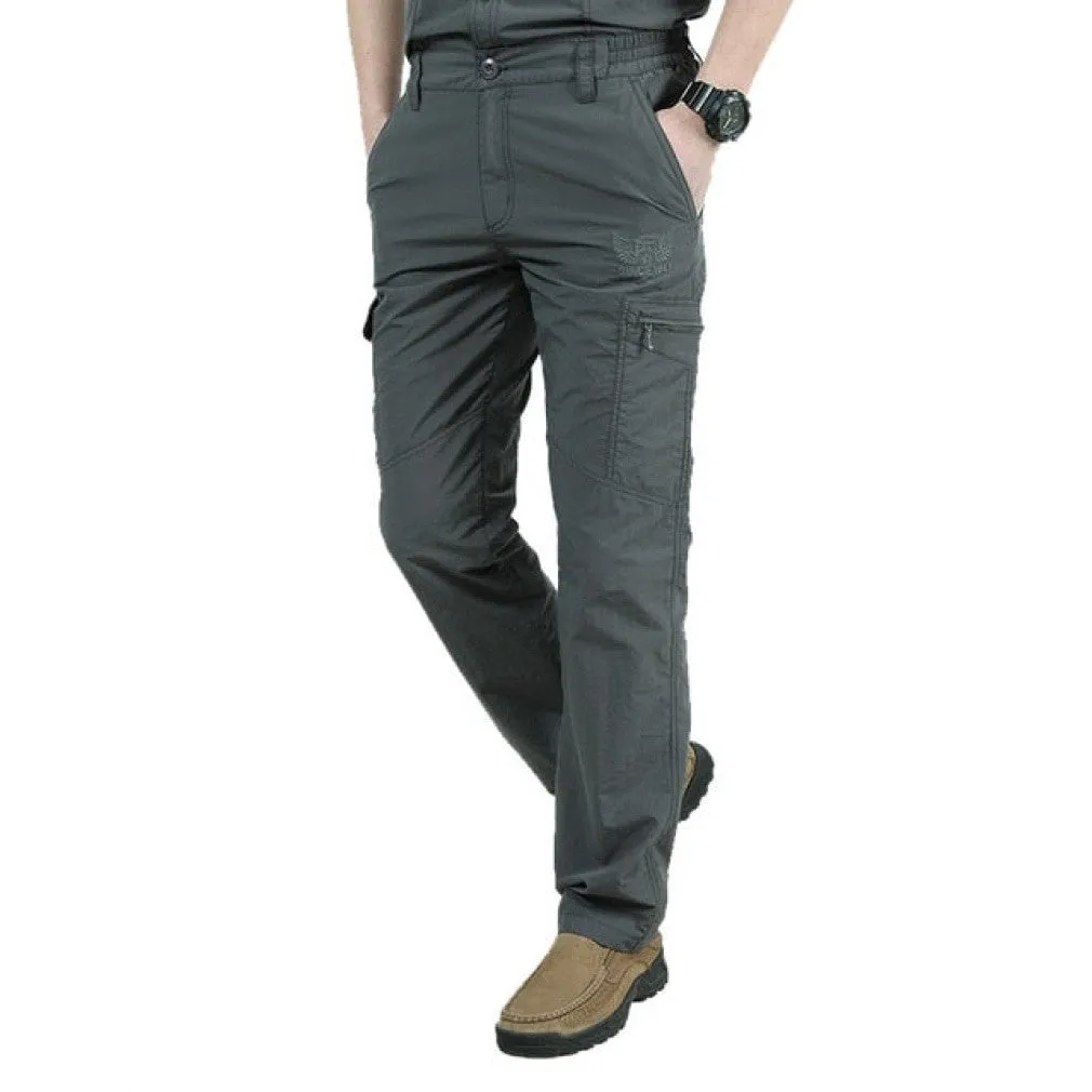 ContiNent 33 Thin Army Military Pants Tactical Cargo Trousers Men Waterproof Quick Dry Breathable Pants Male Casual Slim Bottom Trouser 4XL