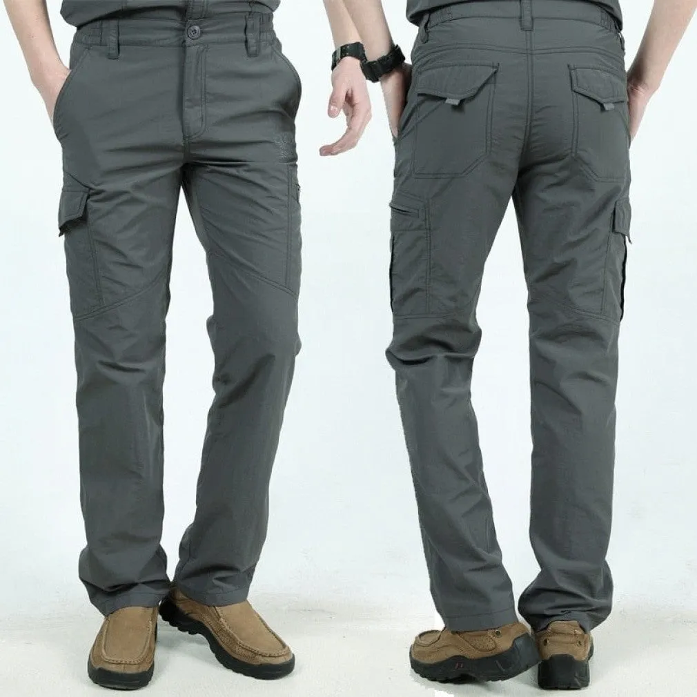 ContiNent 33 Thin Army Military Pants Tactical Cargo Trousers Men Waterproof Quick Dry Breathable Pants Male Casual Slim Bottom Trouser 4XL