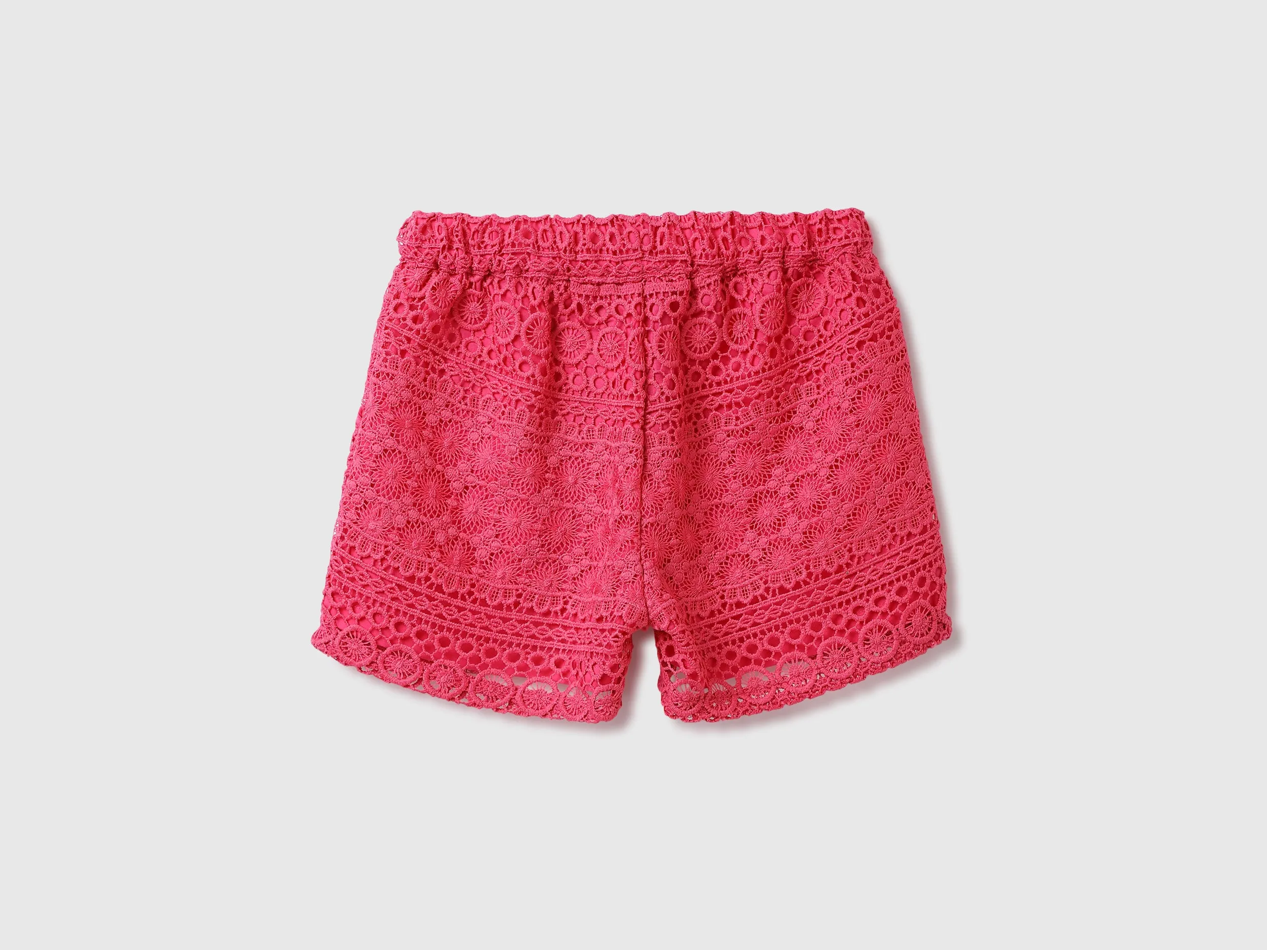 Cotton Embroidery Regular Length Girls Shorts