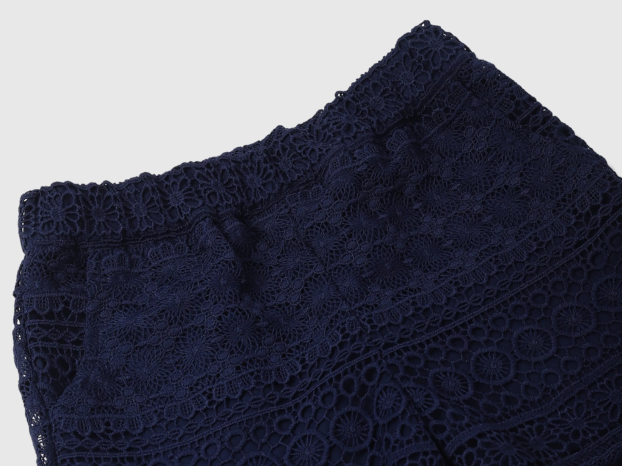Cotton Embroidery Regular Length Girls Shorts
