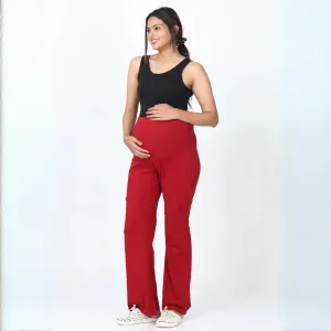 Cotton Maternity RED Plazo