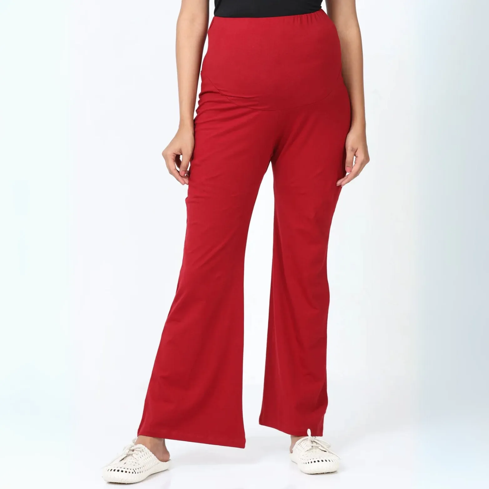 Cotton Maternity RED Plazo
