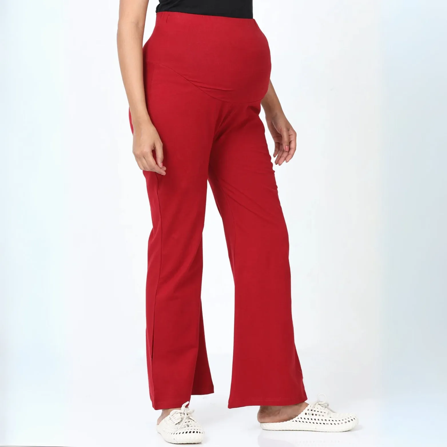 Cotton Maternity RED Plazo