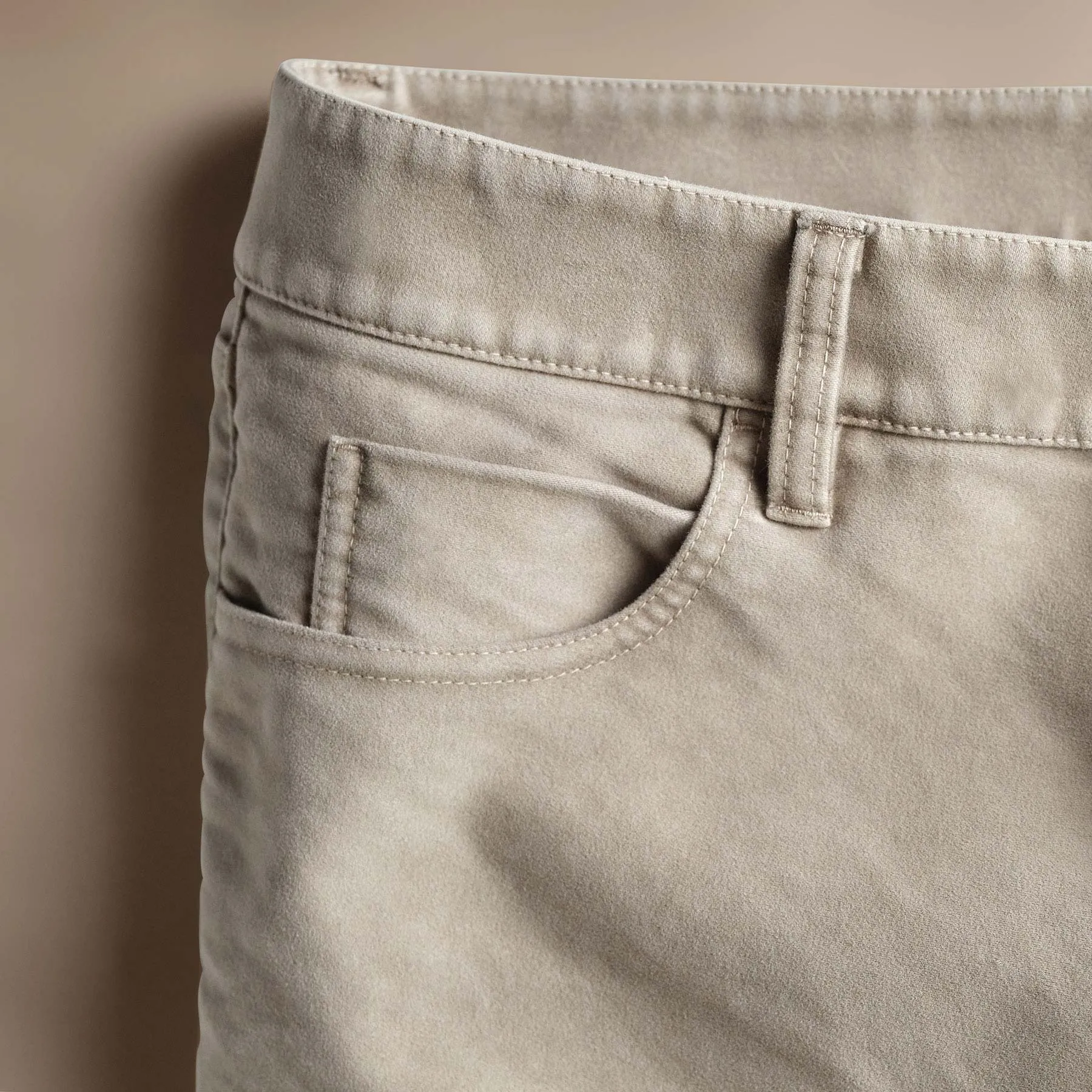 Cotton Moleskin 5 Pocket Pant - Light Tan Pigment