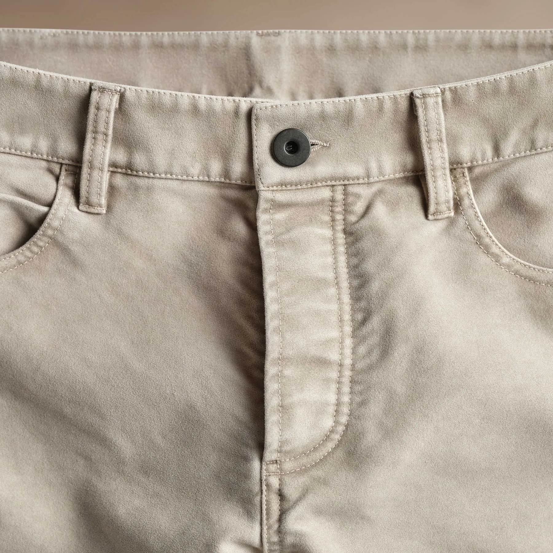 Cotton Moleskin 5 Pocket Pant - Light Tan Pigment
