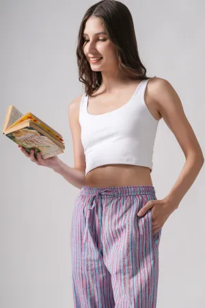 Cotton Pajama Pants Women - Pink Horizon