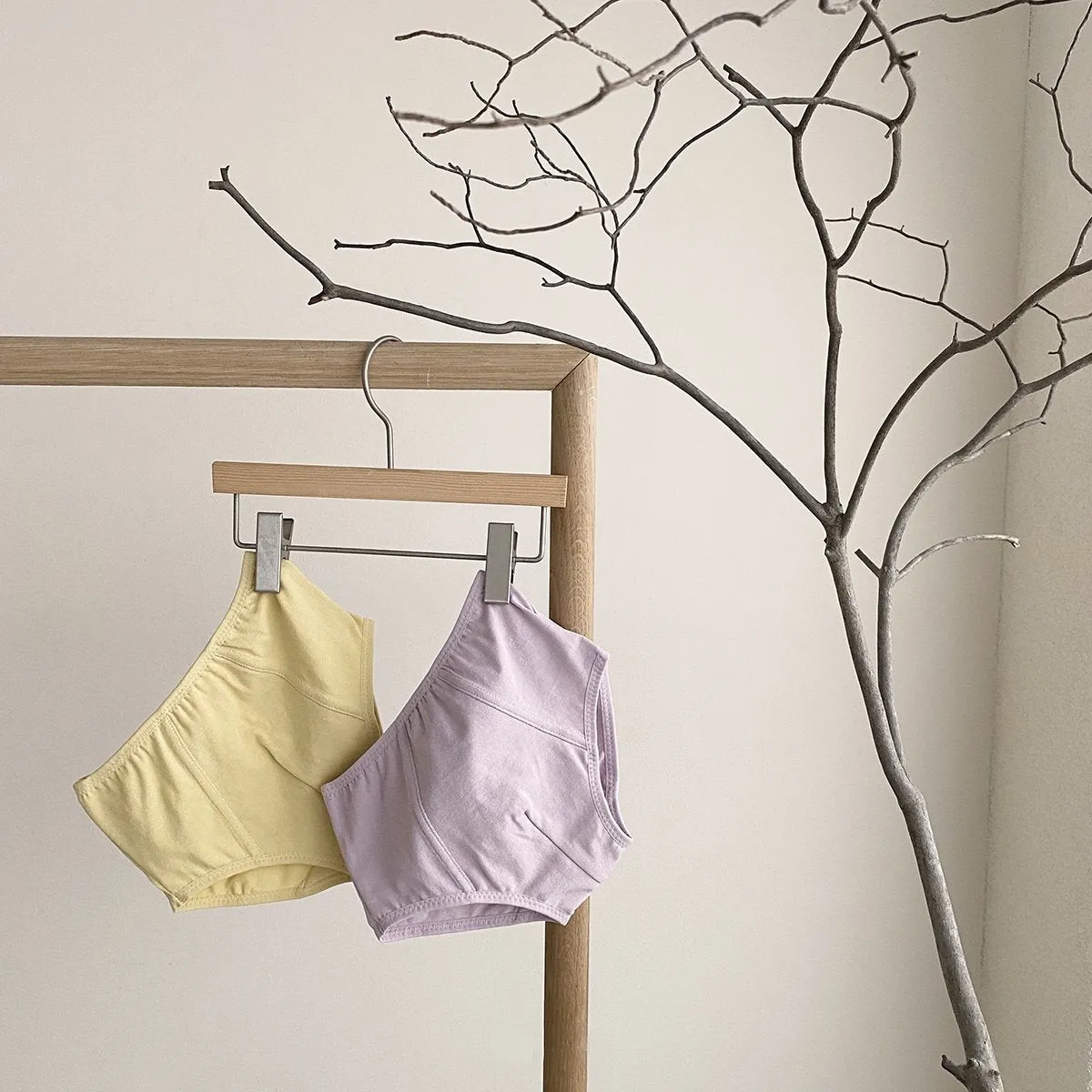 Cotton Underwear Set, Violet