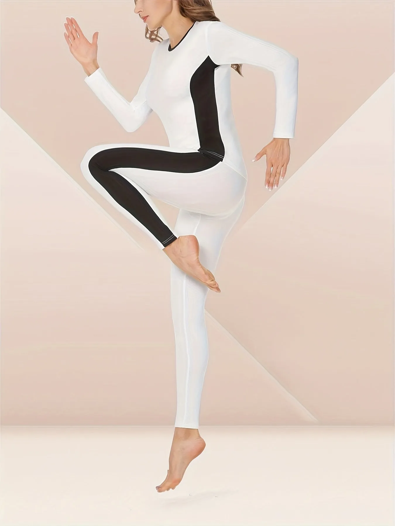 Cozy Thermal Underwear Set - Women's Long Sleeve Crew Neck Loungewear & Underwear Sets for Cold Weather - Soft, Breathable, and Comfortable