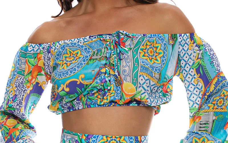 Crop Blouse-Shorts ::RET