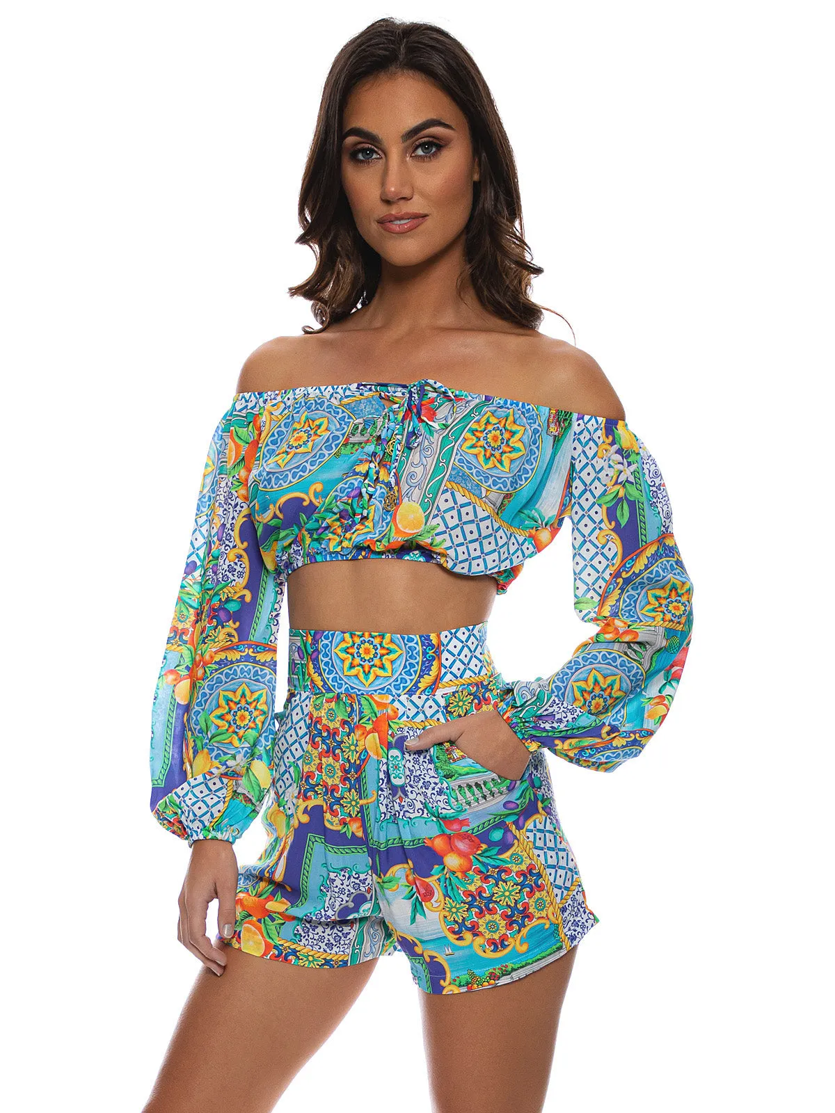 Crop Blouse-Shorts ::RET