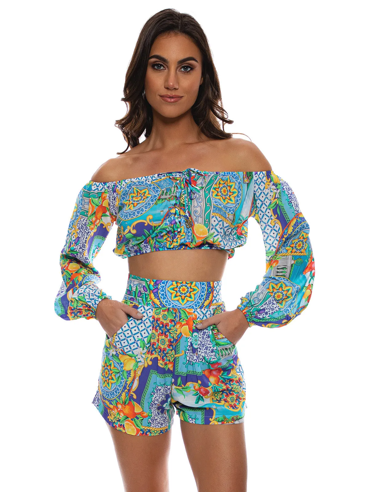 Crop Blouse-Shorts ::RET
