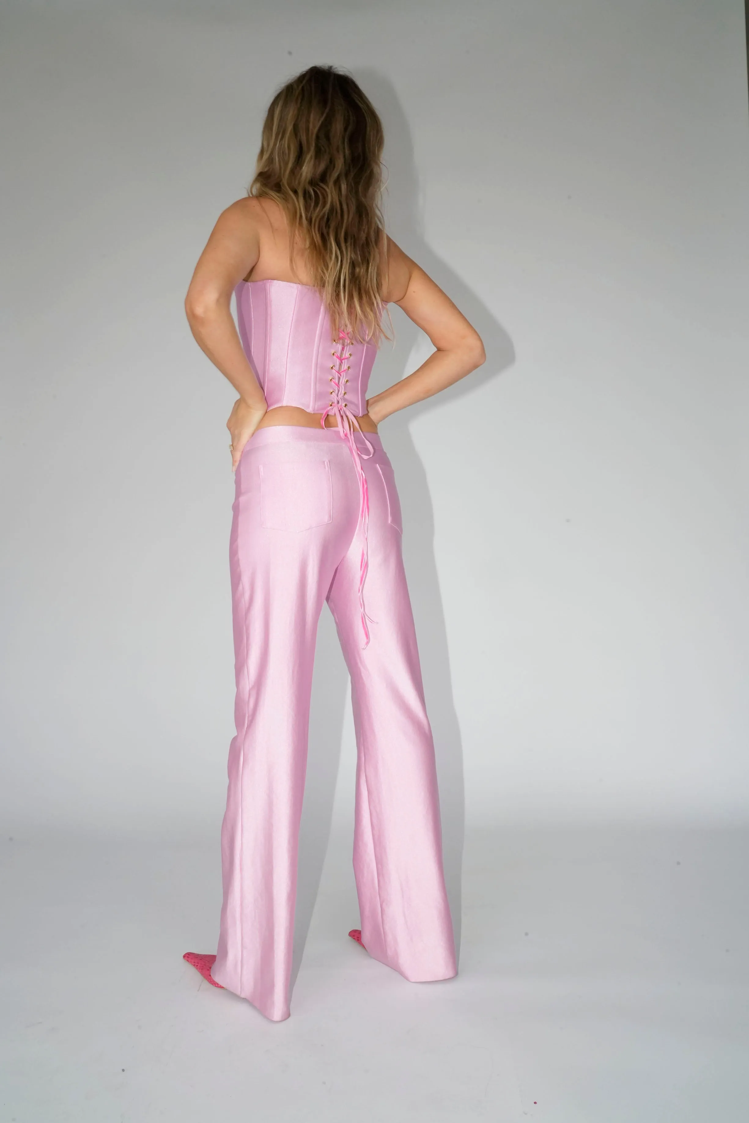Cupids Pink Low-Rise Trouser