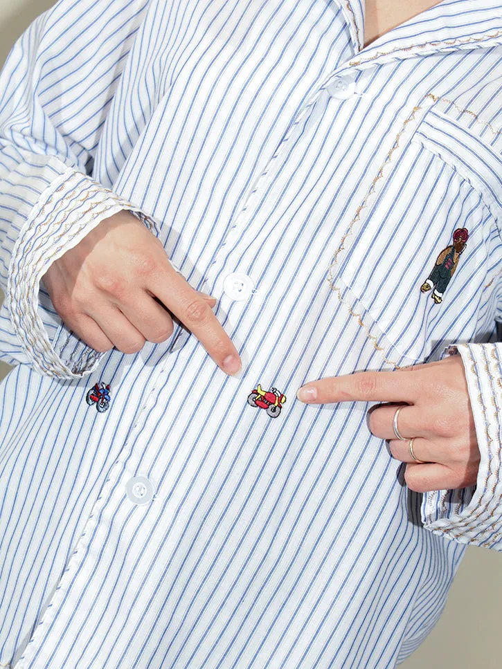 Cute Tender Memory Vroom Vroom Dream Portal Button Up