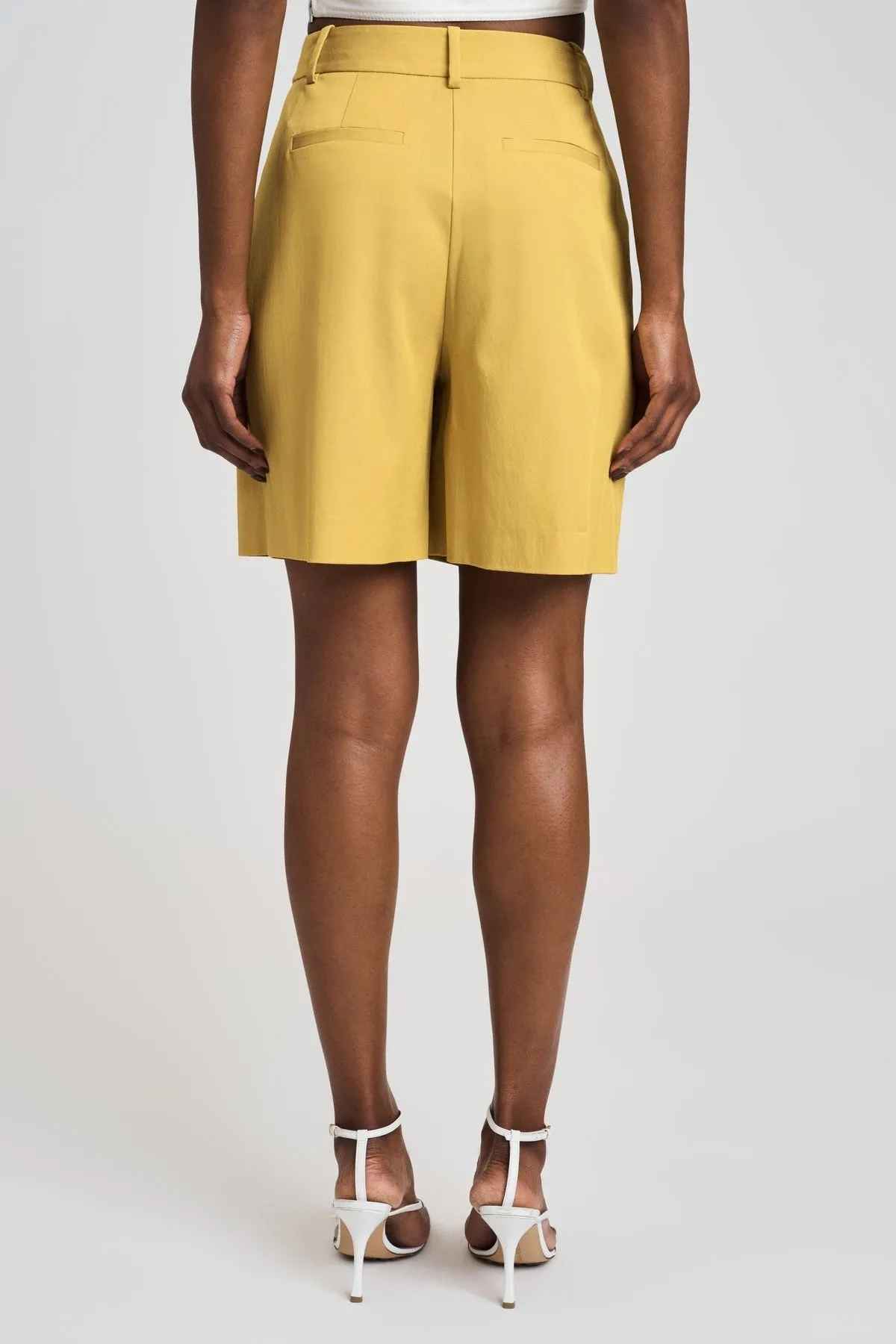 Dax Pleated Bermuda Short in Mustard