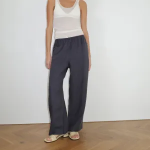 Deiji Studios | Linen Square Pocket Pant in Ink