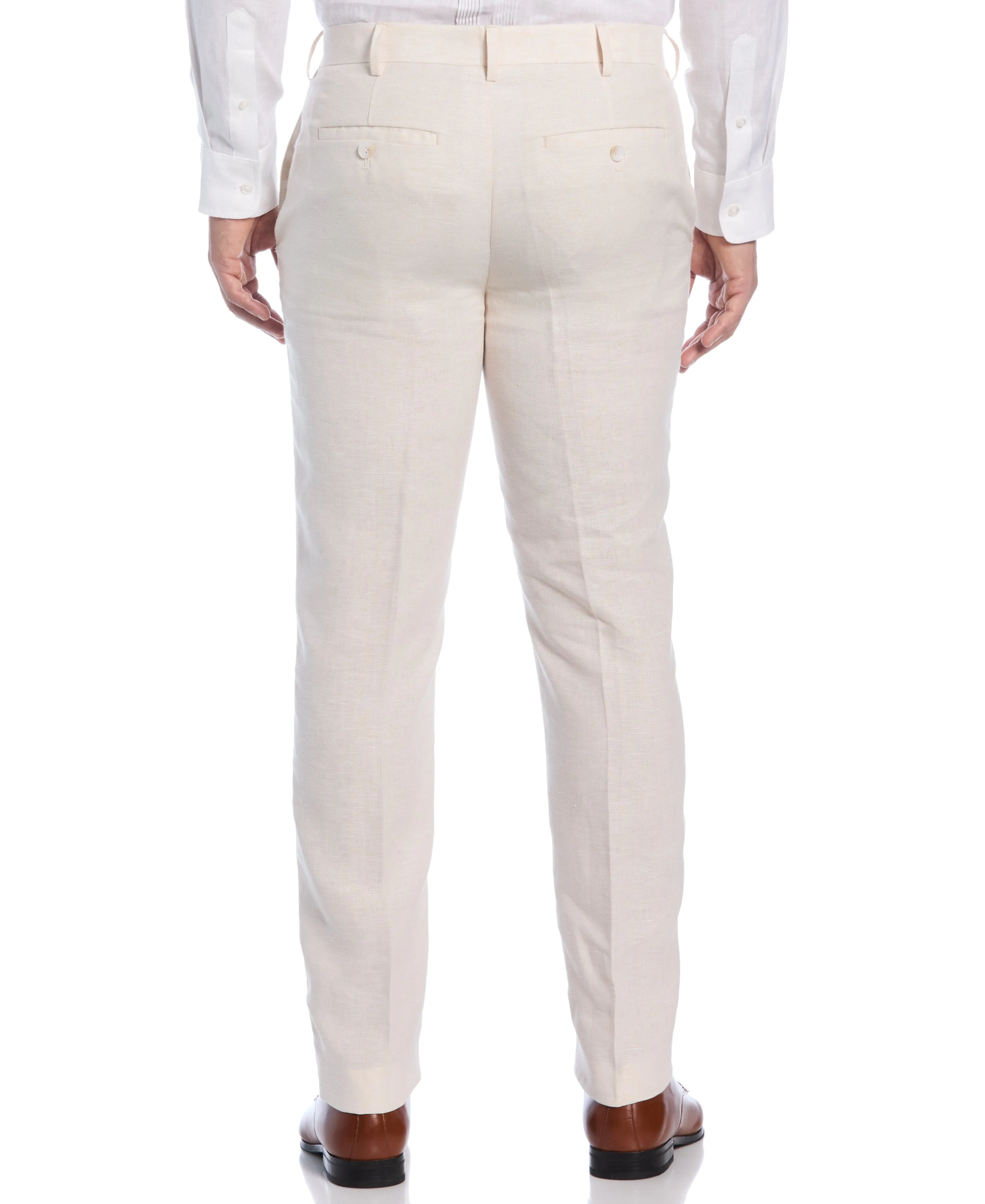 Delave Linen Flat Front Pant