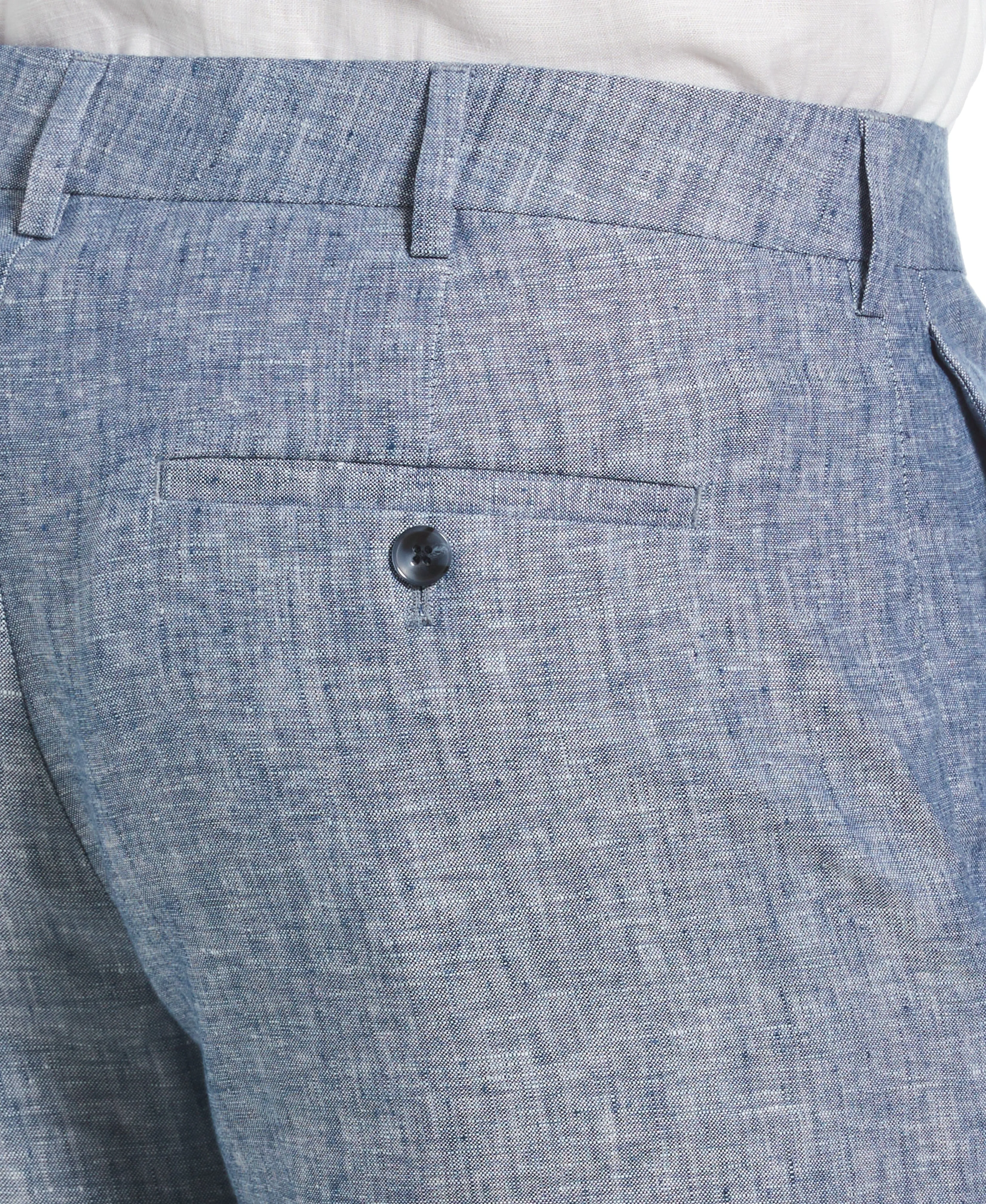 Delave Linen Flat Front Pant