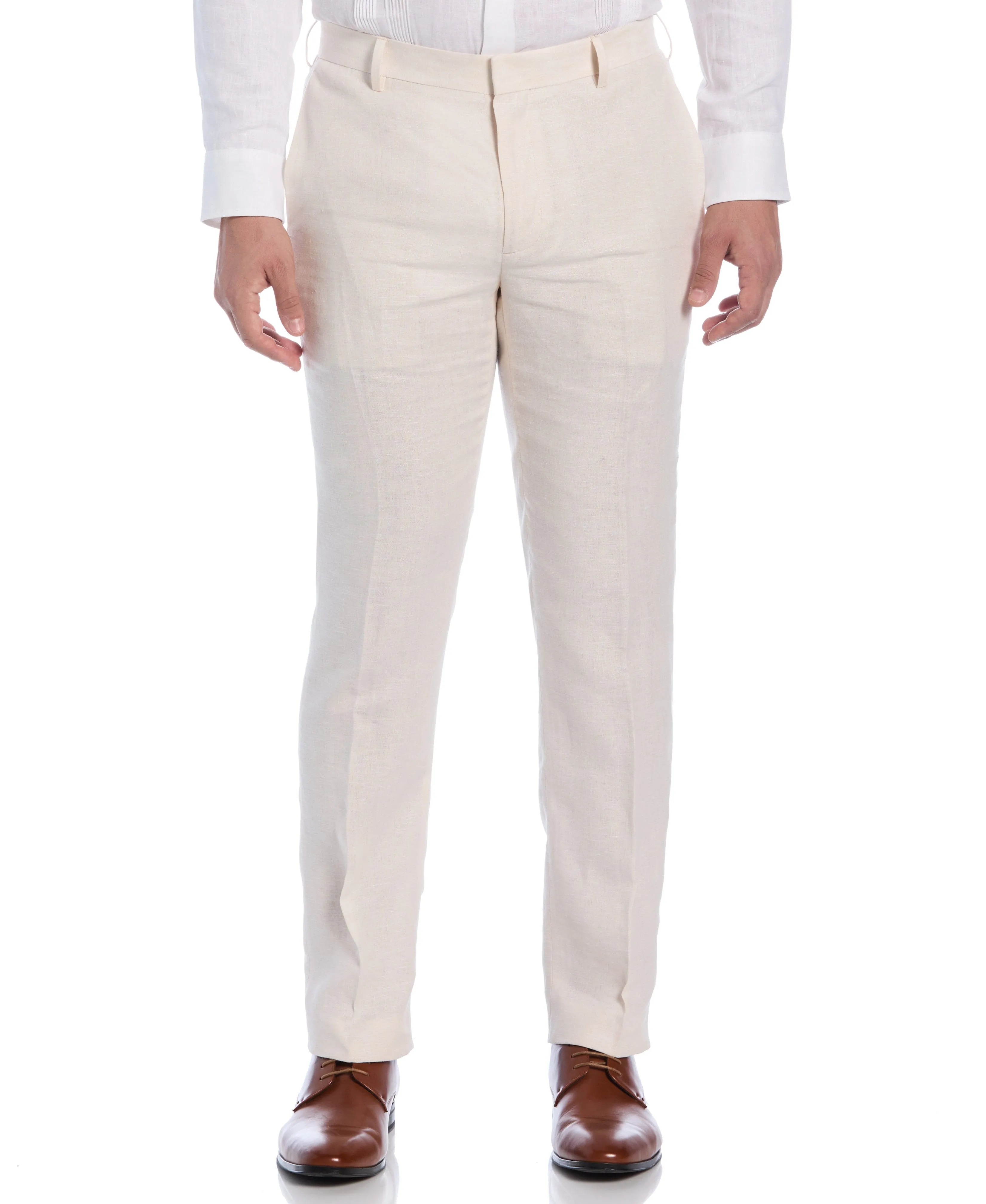 Delave Linen Flat Front Pant