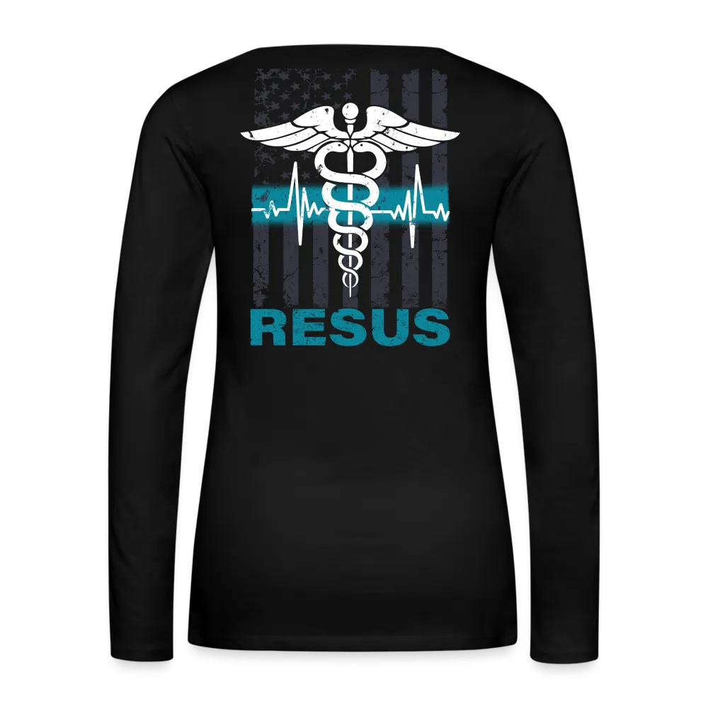 Delray Resus Navy Women's Premium Long Sleeve T-Shirt