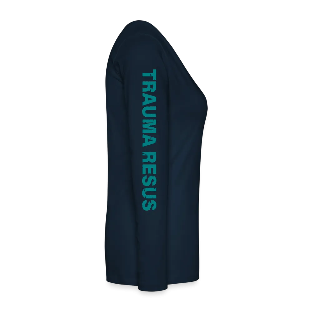 Delray Resus Navy Women's Premium Long Sleeve T-Shirt