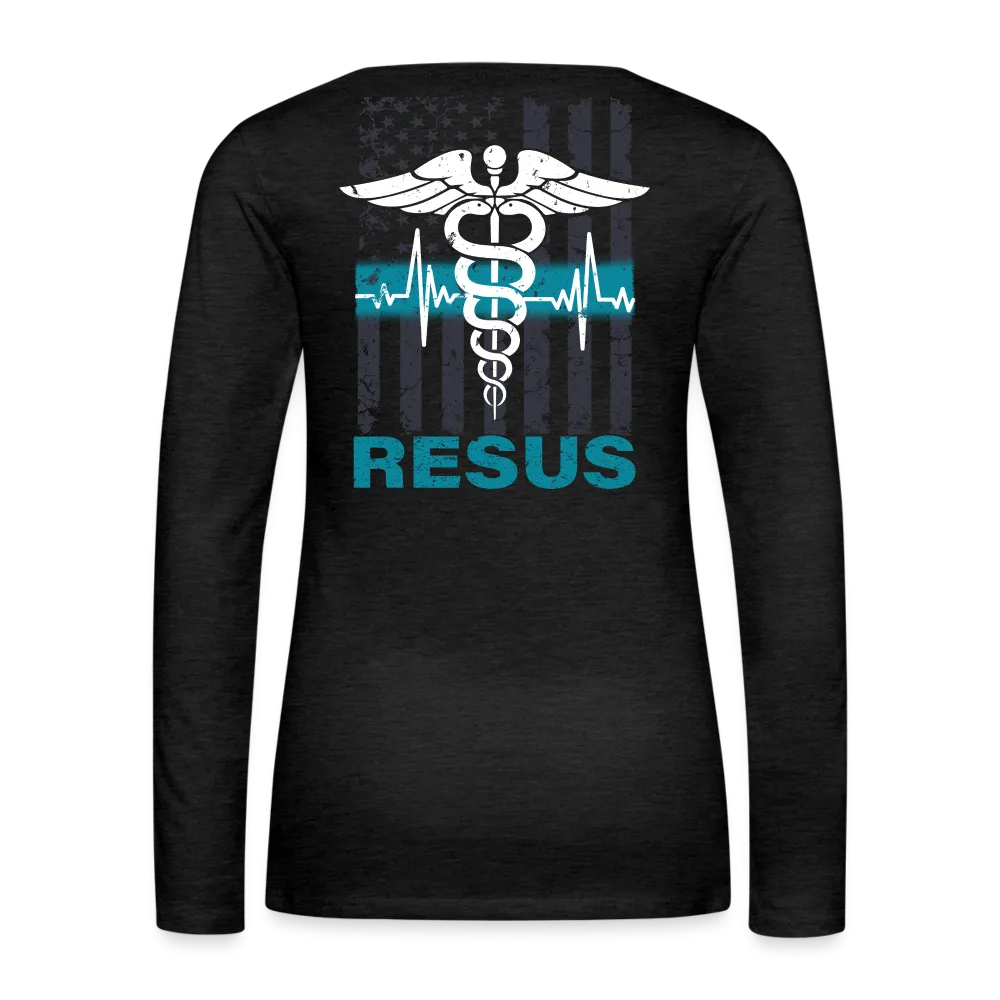 Delray Resus Navy Women's Premium Long Sleeve T-Shirt
