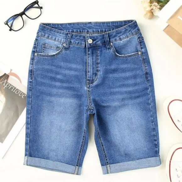Denim Bermuda Shorts